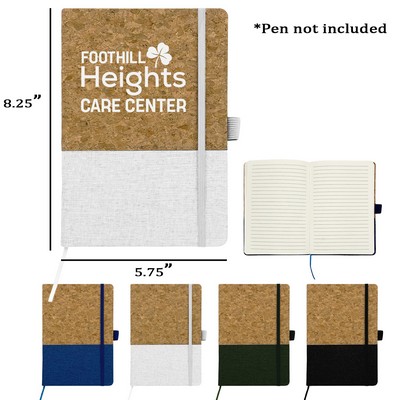 5*7 Stonebrook Eco Cork Hard Cover Notebook