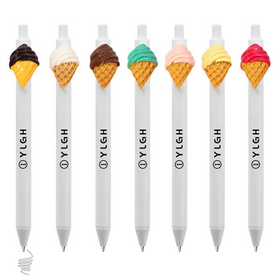 Classic Ice Cream Cone Click Activated Pen