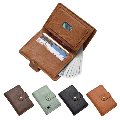 Retro short multifunctional minimalist wallet