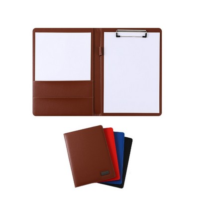 Leather A4 Foldable Clipboard File Document Organizer