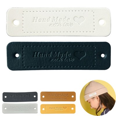 Custom PU Leather Label Rectangular Tag