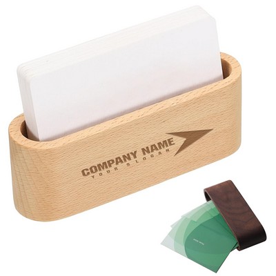 Desktop Wooden Business Card Holder