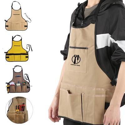 Men Women Gardening Tool Work Aprons with 14 Pockets