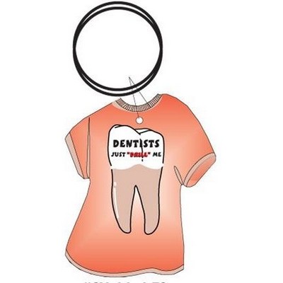 Tooth T Shirt Executive Key Chain w/Mirrored Back (4 Square Inch)