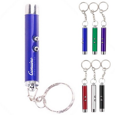 Projection Flashlight Keychain