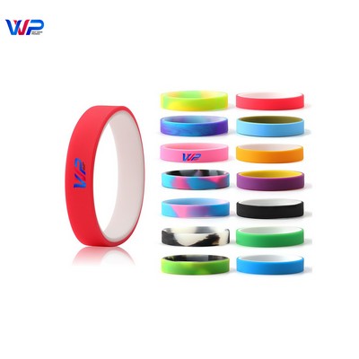 Silkscren Printed Double-layered Silicone Keychain