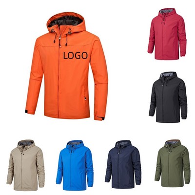 Windproof Hooded Jacket for Outdoor Activities