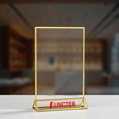A5 Gold Edged Acrylic Display Stand