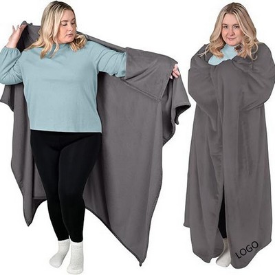 Sleeved Fleece Wearable Blanket