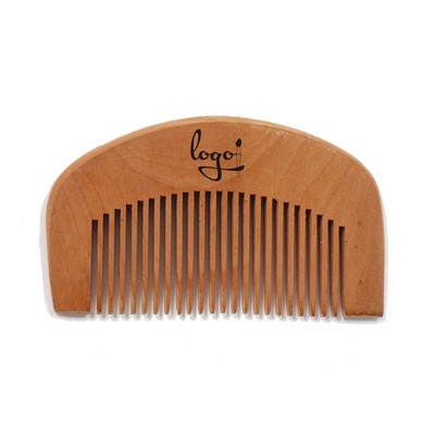Peach Wood Hair Comb