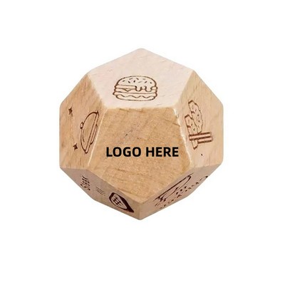 Personalized 12 Face Wood Gaming Dice