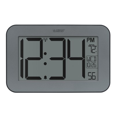Atomic Digital Wall Clock - 4" Time Digits