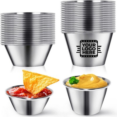 1.5oz 2.5oz Stainless Steel Stackable Sauce Condiment Cups