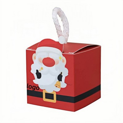 5.5cm Mini Square Christmas Candy Gift Box with Handle for Holiday Favors