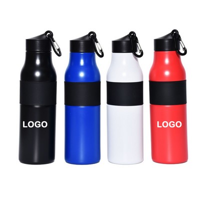 Stainless Steel Vacuum Bottle With Lock Buckle-16oz.