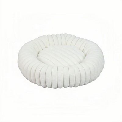 Round Plush Rabbit Fur Pet Bed for Cats and Dogs Amazon Best Seller