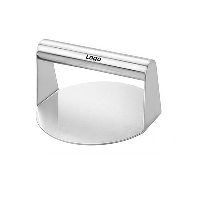 304 Stainless Steel Round Folding Meat Press for Burgers and Steaks