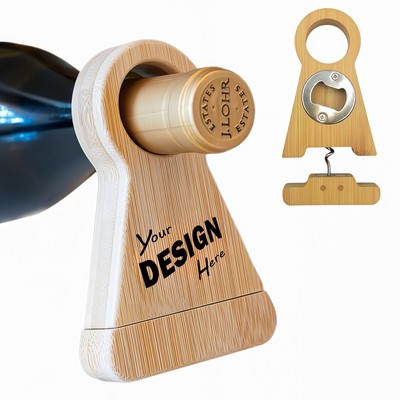 Bamboo Multi-Function Bottle Opener