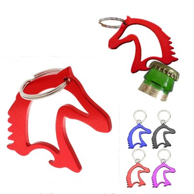 Bottle Opener Horse Shaped Key Tag