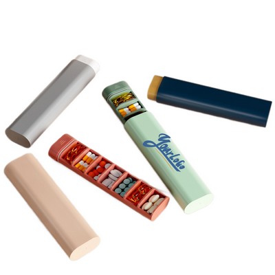 Sleek Slide-Out 7-Day Vitamin Organizer/Travel Pill Case