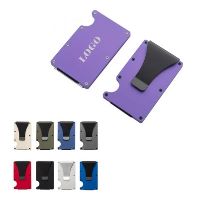 Aluminum Card Holder Wallet with Money Clip