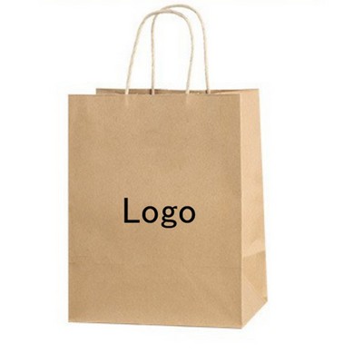8" Natural Kraft Paper Shopping Bag