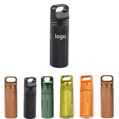 Aluminum Waterproof Pill Case Survival Storage Container