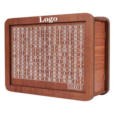 Adults Kids Boys Girls Cash Coin Saving Wooden box