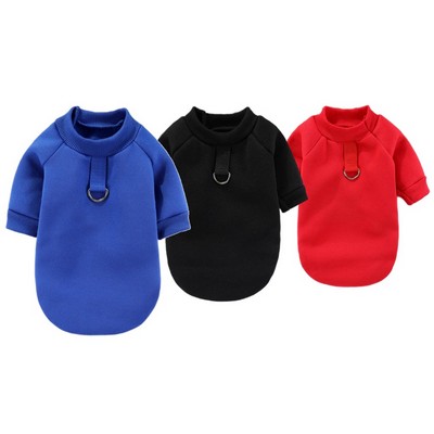 Pet Fleece Pullover Sweatshirt W/ a Hook