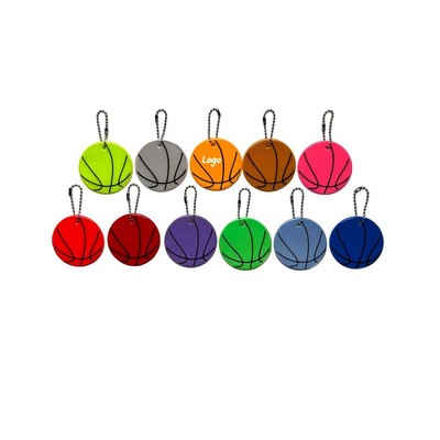 Safety PVC Reflective Basketball Keychain