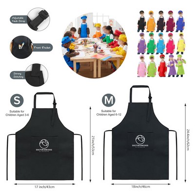 Adjustable Polyester Children's Apron With Pockets