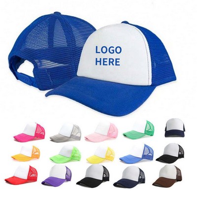 Mesh-Backed Snapback Trucker Cap