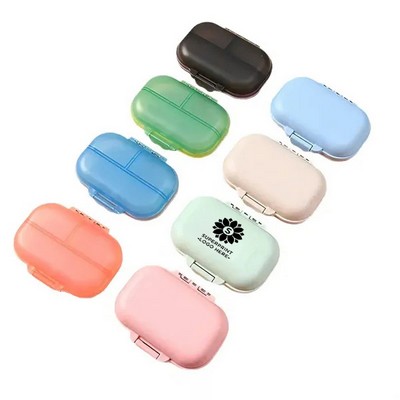 Compact Multi-Compartment Portable Daily Pill Organizer Box