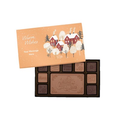 Merry Christmas 19-Piece Chocolate Gift Set with Personalized Packaging