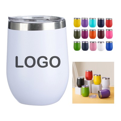 12 oz Insulated Stemless Tumbler with Lid
