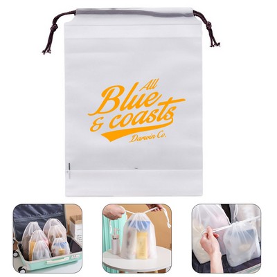 Clear PE Travel Drawstring Bag