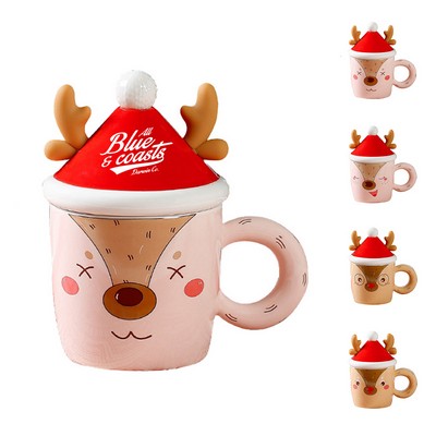13oz Christmas Elk Ceramic Mug