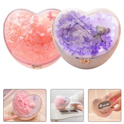 Heart Shape Bluetooth Speaker W/ Eternal Rose