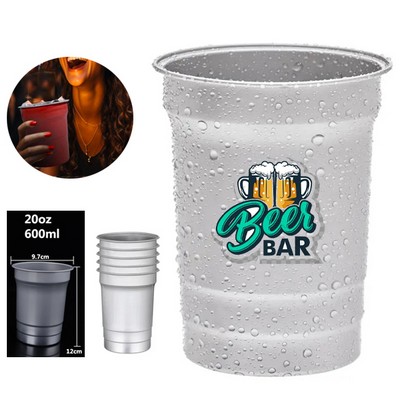 20 oz. Recyclable Reusable Aluminum Party Cup