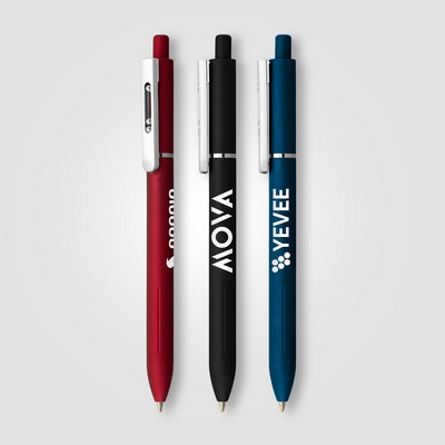 Lark Recycled Plastic Retractable Fidget Clip Pen - Silkscreen