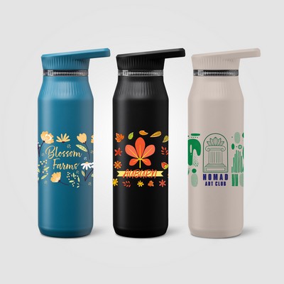 Majesty Stainless Steel Dual-Lid Handle Bottle - 25 oz. - Full-Color Inkjet