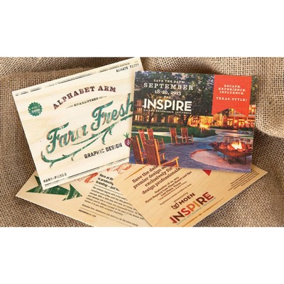 Wood Veneer Postcards 1 Sided