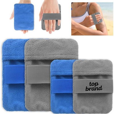 Coral Fleece Beach Sand Remover Mitt Set