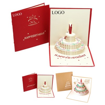 Birthday Cake 3D Pop Up Greeting Card