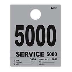 5000-5999 Heavy Brite™ Gray Premium Service Dispatch Number Tag