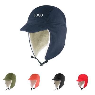 Warm Winter Hat With Chin Buckle Strap