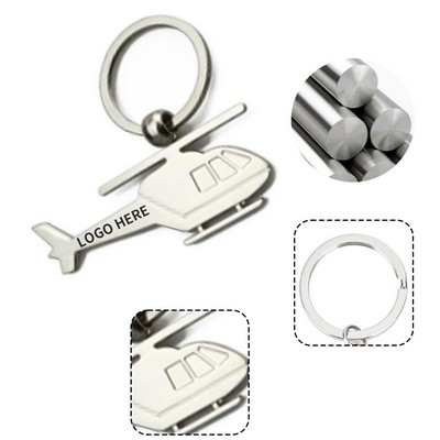 Aluminum Helicopter Keyring