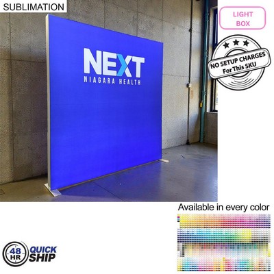 48Hr Quick Ship - Backlit LED Light Box SEG Floor Display WALL Kit, 8'W x 8'H