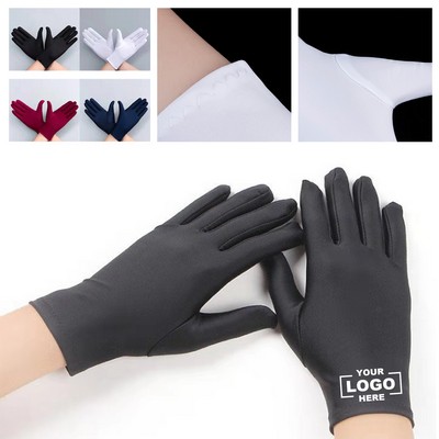Stretchy Spandex Costume Gloves for Unisex Banquet Party Wedding Formal Events