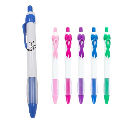 Ribbon Click Plastic Ballpoint Pen